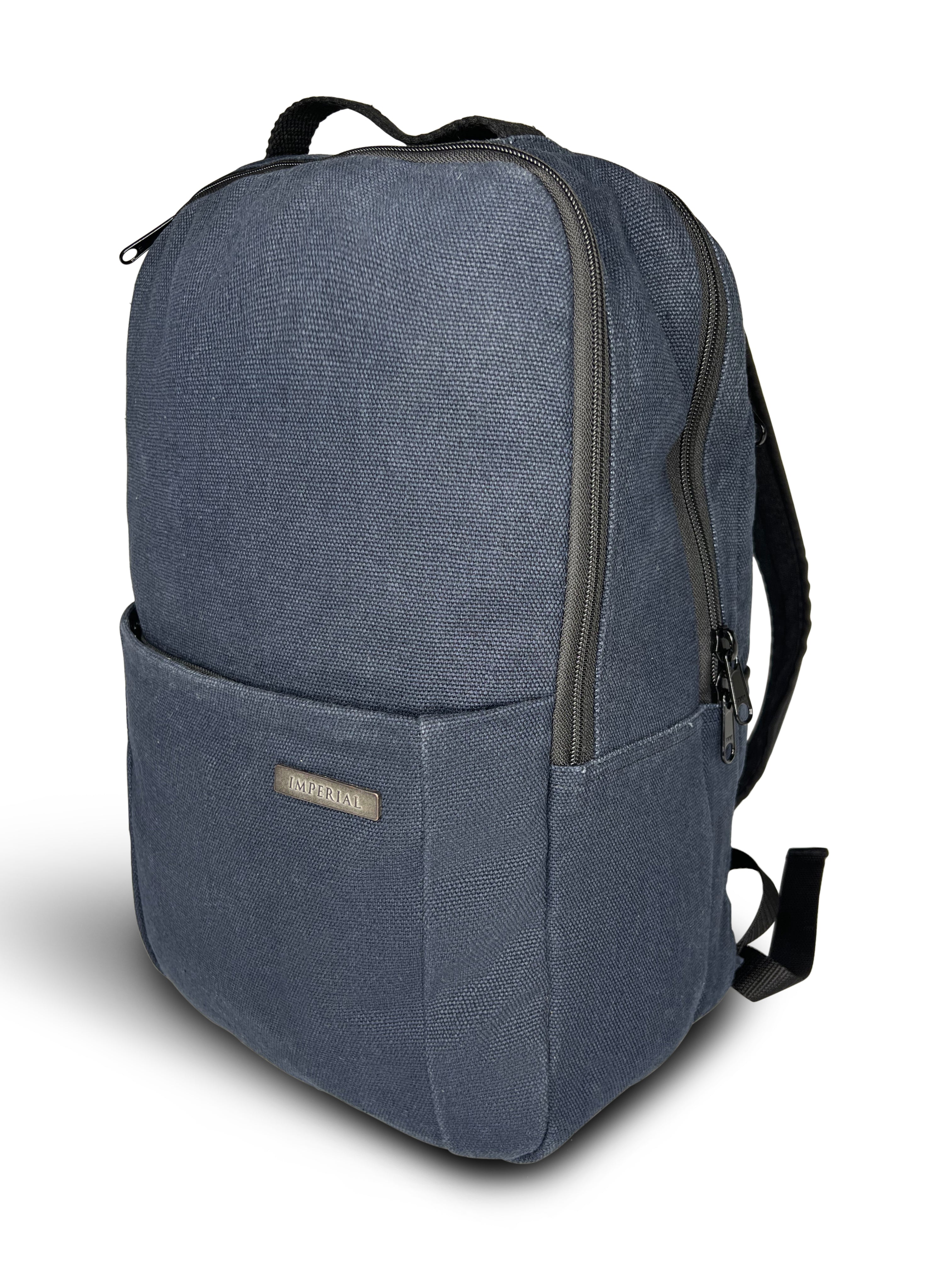 Navy Hemp Business Bag