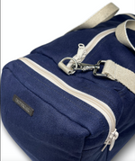 Load image into Gallery viewer, Navy Blue Hemp Duffle Bag
