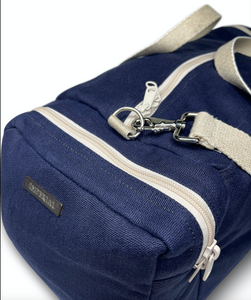 Navy Blue Hemp Duffle Bag