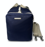 Load image into Gallery viewer, Navy Blue Hemp Duffle Bag
