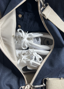 Navy Blue Hemp Duffle Bag